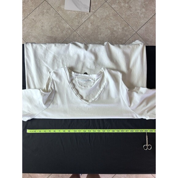 Soft Surroundings Womens 2X Cold Shoulder Long Sleeve White Soft Top - Picture 3 of 8
